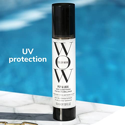 Color Wow Pop + Lock Frizz Control + Glossing Serum – Anti-frizz serum with heat protection; Seals split ends; Moisturises; Silkens and shines du