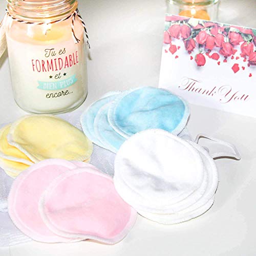 Reusable Makeup Remover Pads| Bamboo Fiber Organic Cotton Pads Face| Cotton Rounds Eyes Make Up Remover Pads Zero Waste Washable| for All Skin Ty