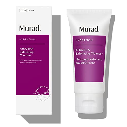 Murad Hydration AHA/BHA Exfoliating Cleanser | Creamy Exfoliating Wash to Smooth, Moisturise & Hydrate Skin | Salicyic, Latic & Glycolic Acids |