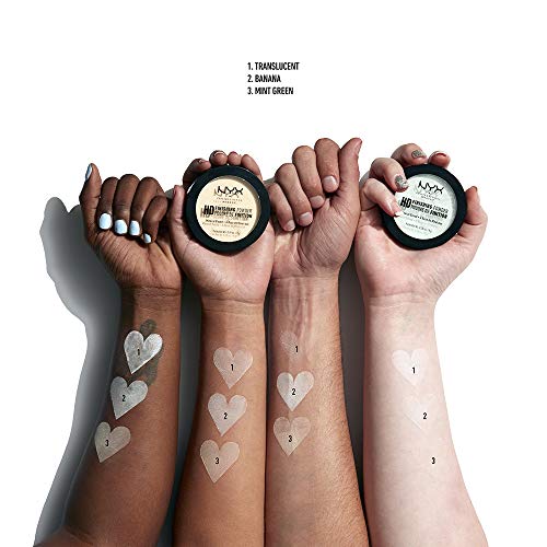 NYX Professional Makeup High Definition Finishing Powder, Pressed Powder, Skin Perfecting, Matte Finish, Oil Absorbing, Vegan Formula, Shade: Tra