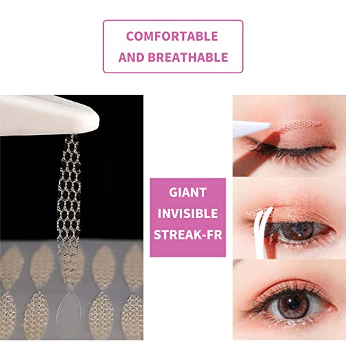 Eyelid Tape for Hooded Eyes Invisible, Water Activated Eyelid Lifter Strips, Glue-free Double Eyelid Sticker, Mesh Eye Lift Tape for Droopy Lids,