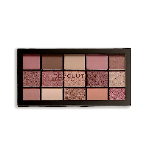 Makeup Revolution, Reloaded, Eyeshadow Palette, Highly Pigmented, Iconic 3.0, 15 Shades, Matte and Shimmer Finishes, 16.5g