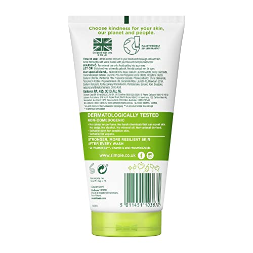 Simple Kind to Skin Moisturising Facial Wash (150ml) - Pack of 6