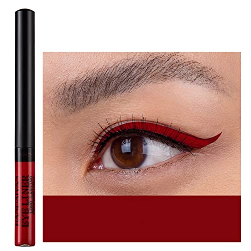 Coloured Eyeliner, Matte Liquid Eyeliner, Blue Eyeliner Long-Lasting Waterproof Liquid Eye Liner, Highly-Pigmented Colourful Eyeliner for Eye Mak
