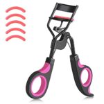 Eyelash Curler Black Handle Lash Curler Handle Tools With 5 Replacement Silicone Refill Pads for Makeup Cosmetic