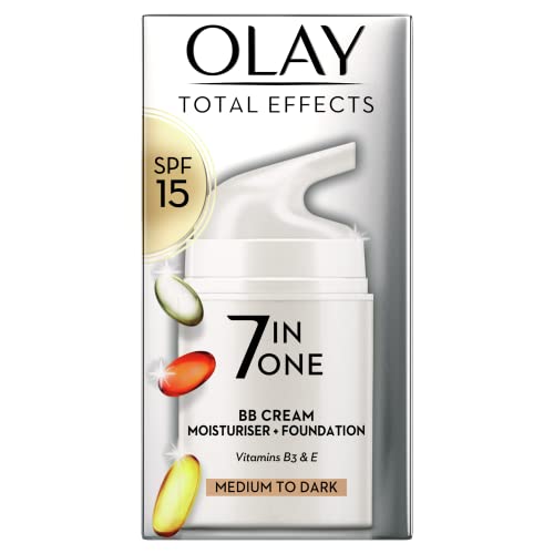 Olay Total Effects 7in1 BB Cream, Medium To Dark, Face Cream With SPF15 and Niacinamide, 50ml