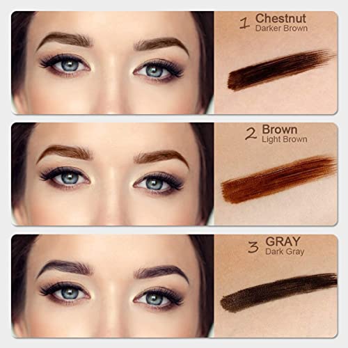 Eyebrow Pencil - Tattoo Eyebrow Pen with Fork Tip Long-lasting Waterproof Microblading Eyebrow Pen and Smudgeproof Brow Pen for Naturally Defined