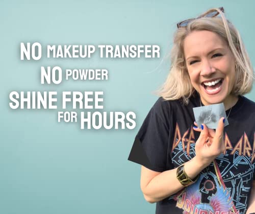 EcoFeminii Oil Control Blotting Sheets 100 pcs Natural Papers for Clear, Clean and Matte Skin-Added Charcoal for Absorbency-Removal of Facial Oil