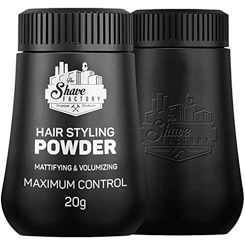 The Shave Factory Hair Styling Powder - Mattifying and Volumizing Powder, with comb types suitable for all areas of use, hair comb and powder wax