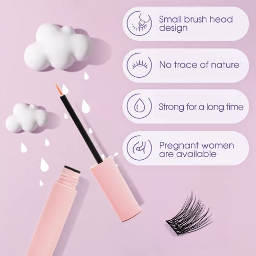 False Eyelash Glue, Strong Hold False Lashes Glue Waterproof 10mL Lash Glue White Fast Drying Lashes Glue Latex Free Adhesive Individual Lash Glu