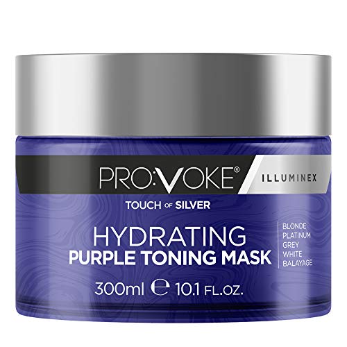 PRO:VOKE Touch Of Silver Hydrating Purple Toning Hair Mask 300 ml, Brightens Blonde, Platinum, White or Grey Hair Whilst Deeply Nourishing Damage