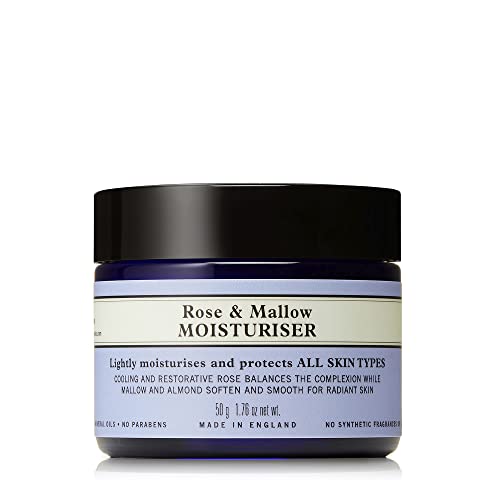 Neal's Yard Remedies Rose & Mallow Moisturiser | Rich in Texture for all Skin Types | 50g