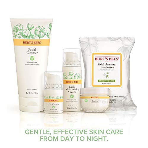 Burt's Bees 99% Natural Sensitive Facial Cleanser with Cotton Extract, 170g