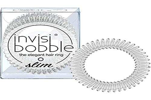 invisibobble SLIM Hair Ties, Bronze Me Pretty, 3 Pack - No Kink, Strong Hold, Stylish Bracelet - Suitable for All Hair Types