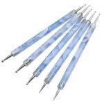 Jinlaili 5PCS Nail Dotting Pen Marbleizing Tool Set, Dotting Painting Pen Polish Carving Tool, Nail Polish Paint Manicure Dot Nail Art Tool, Nail