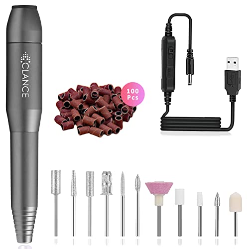 CLANCE Electric Nail Drill - Nail Science Optimized Manicure Pedicure Electric Nail File for Natural & Acrylic Nails | Dream & Create with 11 Mul