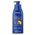 NIVEA Q10 Firming Rich Body Lotion with Vitamin C (400ml), NIVEA Moisturiser for Firmer Skin with Q10 and Vitamin C, NIVEA Body Lotion for Dry Sk