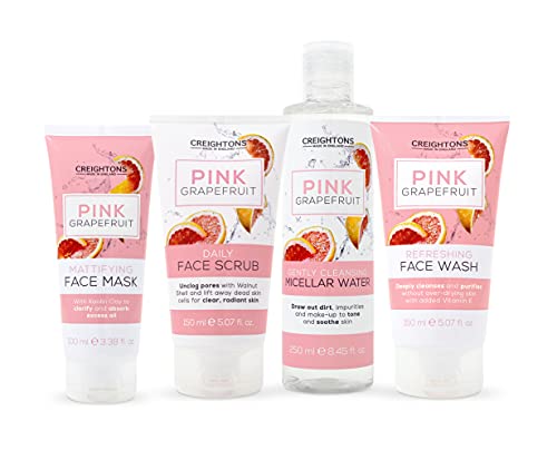 Creightons Pink Grapefruit Daily Face Scrub (150ml) - Unclog pores with Walnut Shell and lift away dead skin cells for clear, radiant skin. Derma