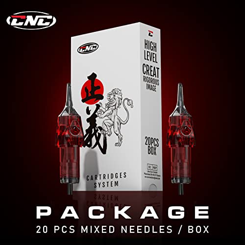 CNC 20Pcs Tattoo Cartridges Needles Disposable Mixed #10 Bugpin Round Liner Cartridge 3RL 5RL 7RL 9RL Tattoo Needles EN04X-20KIT-D