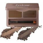Eyebrow Powder,2in1 Eyebrow Powder Kit,Eyebrow Palette,Eyebrow Pencil Eyebrow Pomade, Medium Brown &DarkBrown,Eyebrow Dye,Eye Brown Tint Kit,Root