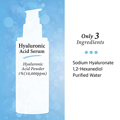 Pure Hyaluronic Acid Serum (120ml 4.0fl oz.) Facial Moisturizer for Cos De Baha
