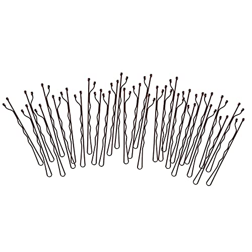 Laicky Bobby Pins, 200Count Brown Hair Pins Hairpins with Box for Women Lady Girls Kids Hair Grips Invisible Wave Hairgrip Barrette Hairclip Bulk