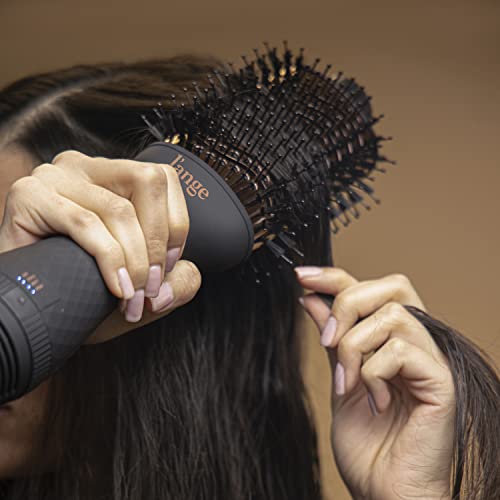 L'ANGE HAIR Le Volume 2-in-1 Titanium Brush Dryer Blush | Hot Air Blow Dryer Brush in One with Oval Barrel | Hair Styler for Smooth, Frizz-Free R