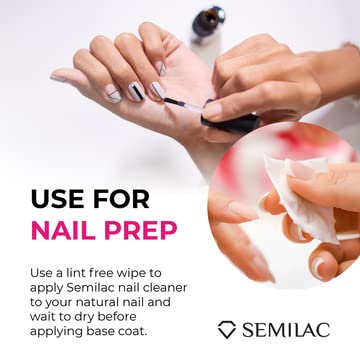Semilac Nail Cleaner | 1000 ml | Nail Polish Residue Cleaner with Isopropanol | Multi-purpose Nail Degreaser for Nail Plates and for Removing Pol
