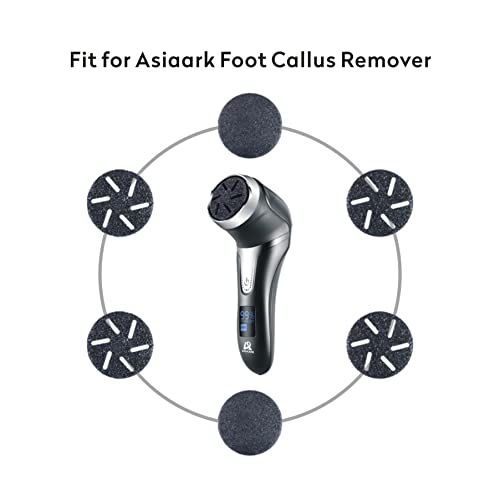 Asiaark Electric Foot Files Replacement Heads, 6 Pack Grinding Heads for Hard Skin Remover