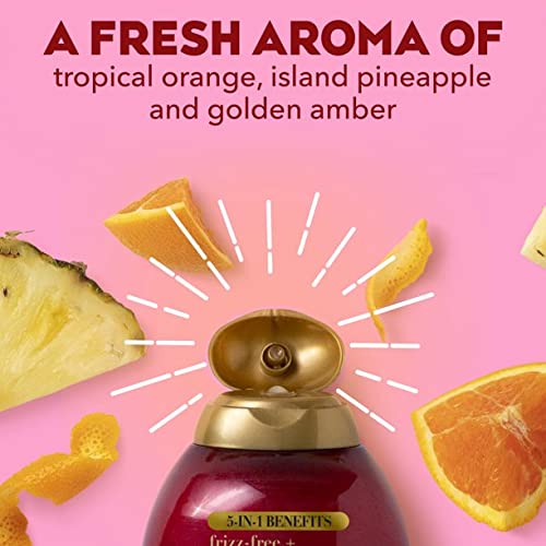 OGX Anti Frizz Keratin Smoothing Oil 5 in 1 Sulfate Free Hair Shampoo, 385ml