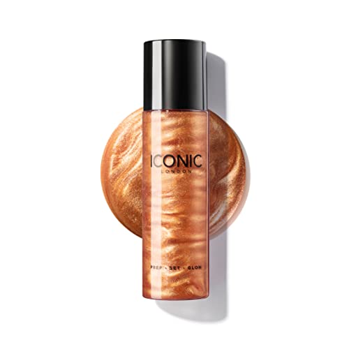 ICONIC London Prep-Set-Glow Spray, Hydrating and Refreshing Shimmery Mist, Glow, 120ml