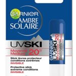 Garnier Ambre Solaire UV SKI Stick Protection Lèvres Invisible pour Haute Montagne - Lot de 2
