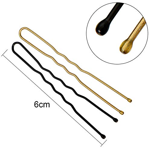 Bun Pins,U Shaped Hair Pins Hair Pins,50 PCS Bobby Pins Hair Clips Hair Styling Pins for Women Girls (Blonde-U)