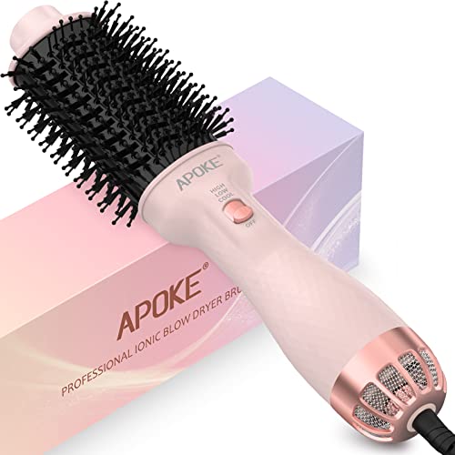 APOKE One Step Hair Dryer Brush and Styler Volumizer, Multifunctional 4 in 1 Ceramic Tourmaline Negative Ion Hot Air Styling Brush, Professional