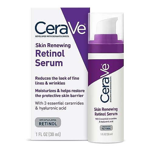 CeraVe Anti Aging Retinol Serum | Cream Serum for Smoothing Fine Lines and Skin Brightening | With Retinol, Hyaluronic Acid, Niacinamide, and Cer