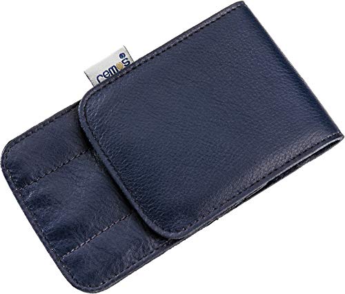 REMOS Manicure Case empty made of genuine leather with space for 4 tools - black