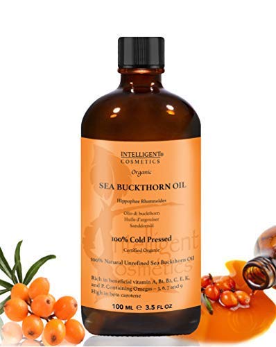 SEA BUCKTHORN OIL 100ML, 100% Cold Pressed Organic, Unrefined, Pure & Natural, Repairs Damaged Skin, Calms Irritated Skin, Heals Rosacea Supplied