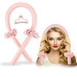 Heatless Curling Rod Headband, ZAHRVIA No Heat Silk Curls Headband Sleep In Overnight Soft Headband Wave Formers Hair Curlers DIY Hair Styling To