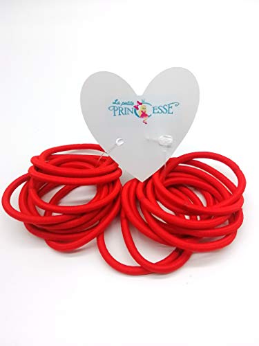 La Petite PrincesseThick red hair bobbles Red Hair bands, School Uniform Red Hair Elastic Bands Ponytail Holders Hair Bands Hair Bobbles for Wome