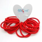 La Petite PrincesseThick red hair bobbles Red Hair bands, School Uniform Red Hair Elastic Bands Ponytail Holders Hair Bands Hair Bobbles for Wome