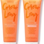 Umberto Giannini Grow Long Shampoo & Conditioner Duo, Vegan & Cruelty Free Root Stimulating Shampoo & Hair Lengthening Conditioner Bundle, 2 Pack