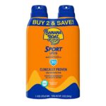 Banana Boat Ultra Mist Sport Performance Broad Spectrum Sun Care Twin Pack Sunshine Screen Spray – SPF 30, 6 Ounce by Banana Boat