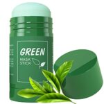 Green Tea Mask Stick for Face, Purifying Solid Green Clay Stick Mask For Blackhead Remover, Anti-Acne Oil Control & Clean Pores for All Skin Type