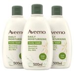Aveeno Daily Moisturising Body Wash Bundle, 3 x 500 ml, Brown