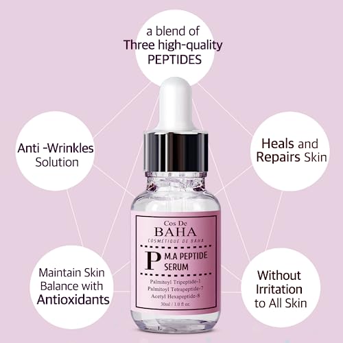 Cos De BAHA Peptide Serum 30ml w Matrixyl 3000 & Argireline - Korean Skin Care for Anti Wrinkles