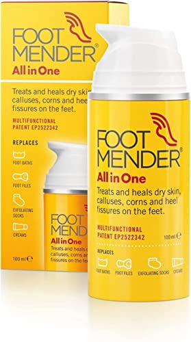 Footmender All in One | Treats and Heals Dry Feet, Hard Skin (calluses), Corns and Cracked Heels (Heel fissures) | Significant Effect After First