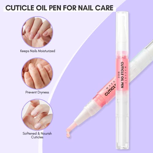 Makartt Cuticle Oil Pen for Nail Care, 3Pcs Nail Oil Pen Nourishing, Moisturizing, Nail Moisturizer Cuticle Care Kit for Cracked and Dry Cuticle