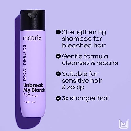 Matrix Hair Strengthening Shampoo, For Pre-Lightened or Bleached Blondes, Unbreak My Blonde