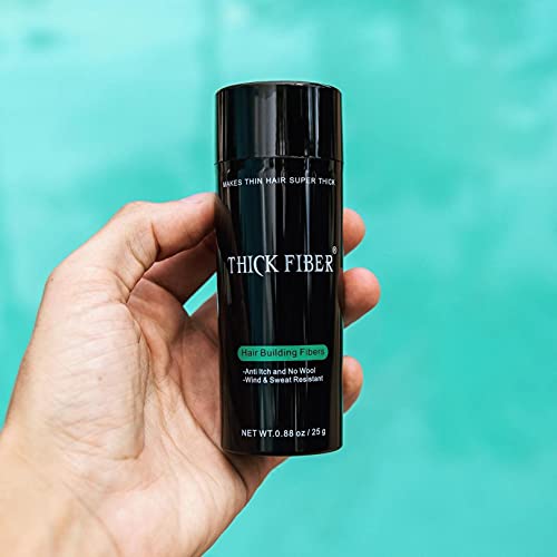 THICK FIBER Hair Fibres (Pack of 1 DARK BROWN) | Hair Powder for Thinning Hair 25g Bottle | Makes Thin Hair Look Thicker in Seconds | Hair Loss C