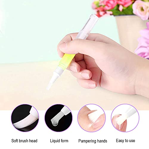 Nail Nutrition Pen,6PCS Nail Cuticle Oil Pen Set Nail Nutrition Oil Nail Care for Repairing Cracked & the Dry Cuticle (Mix Flavors)